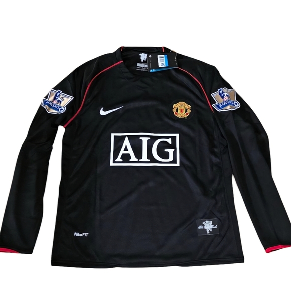 Cristiano Ronaldo Manchester United 2007/2008 Black Long Sleeve Soccer Jersey - Picture 3 of 5